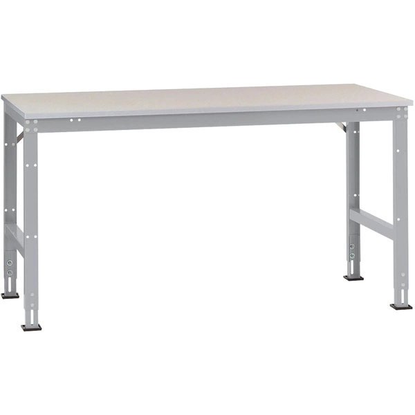 Manuflex AU4097.9006 Arbeits-Grundtisch UNIVERSAL Standard mit Kunststoffplatte, BxTxH = 1750x1000x760-870mm Alusilber Manuflex AU4097.9006 Arbeits-Grundtisch UNIVERSAL Standard mit Kunststoffplatte, BxTxH = 1750x1000x760-870mm Alusilber