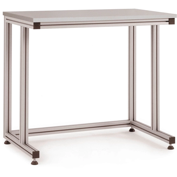 Manuflex AA7041 Pulttisch ALU mit Melaminplatte für stehende Tätigkeiten, BxTxH = 1500 x 600 x 900-917mm Manuflex AA7041 Pulttisch ALU mit Melaminplatte für stehende Tätigkeiten, BxTxH = 1500 x 600 x 900-917mm