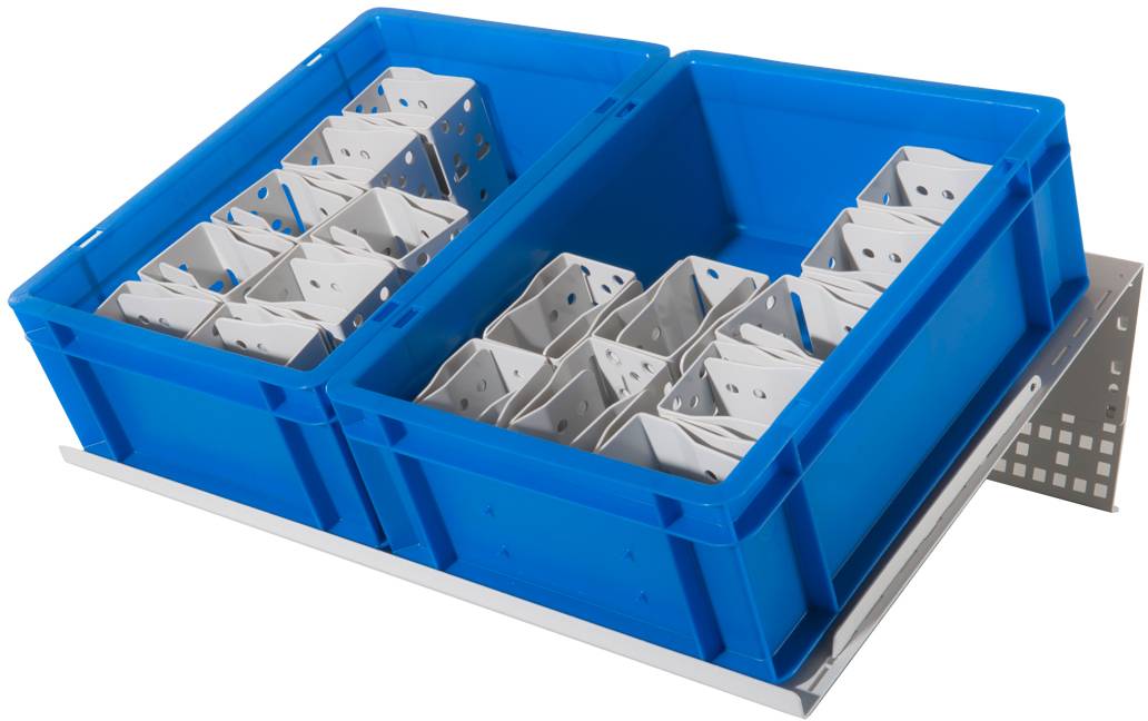 Manuflex ZB4796.7035 Behälterstandkonsolen zur Reduktion der Zugriffszeiten auf Kleinteile, Breite x Tiefe = 600 x 400mm