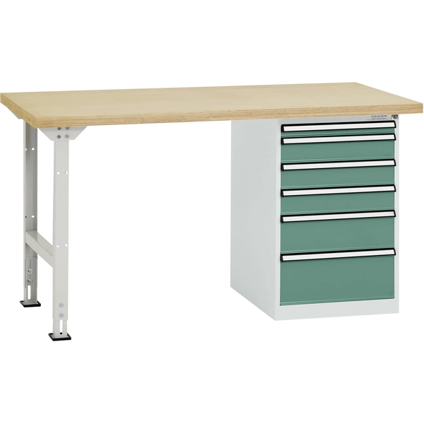 Manuflex WC5088.0001 Werkbanksystem COMBI Modell 2 mit Multiplexplatte, BxTxH = 2000 x 700 x 840mm Manuflex WC5088.0001 Werkbanksystem COMBI Modell 2 mit Multiplexplatte, BxTxH = 2000 x 700 x 840mm