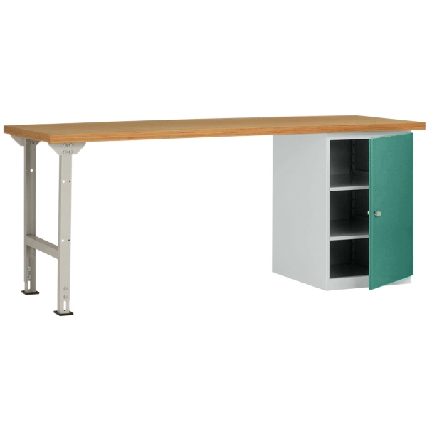 Manuflex WC5124.0001 Werkbanksystem COMBI Modell 8 mit Multiplexplatte, BxTxH = 2000 x 700 x 840mm Manuflex WC5124.0001 Werkbanksystem COMBI Modell 8 mit Multiplexplatte, BxTxH = 2000 x 700 x 840mm