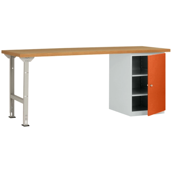 Manuflex WC5123.2001 Werkbanksystem COMBI Modell 8 mit massiver Bucheplatte, BxTxH = 1500 x 700 x 840mm Manuflex WC5123.2001 Werkbanksystem COMBI Modell 8 mit massiver Bucheplatte, BxTxH = 1500 x 700 x 840mm