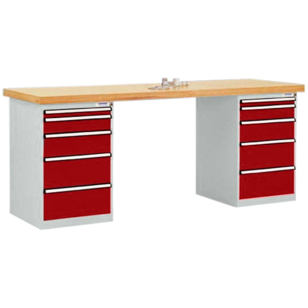 Manuflex TP5091.3003 Werkbanksystem COMBI, 2 Gehäuse Modell 1 mit Multiplexplatte, BxTxH = 2000 x 700 x 840mm Manuflex TP5091.3003 Werkbanksystem COMBI, 2 Gehäuse Modell 1 mit Multiplexplatte, BxTxH = 2000 x 700 x 840mm