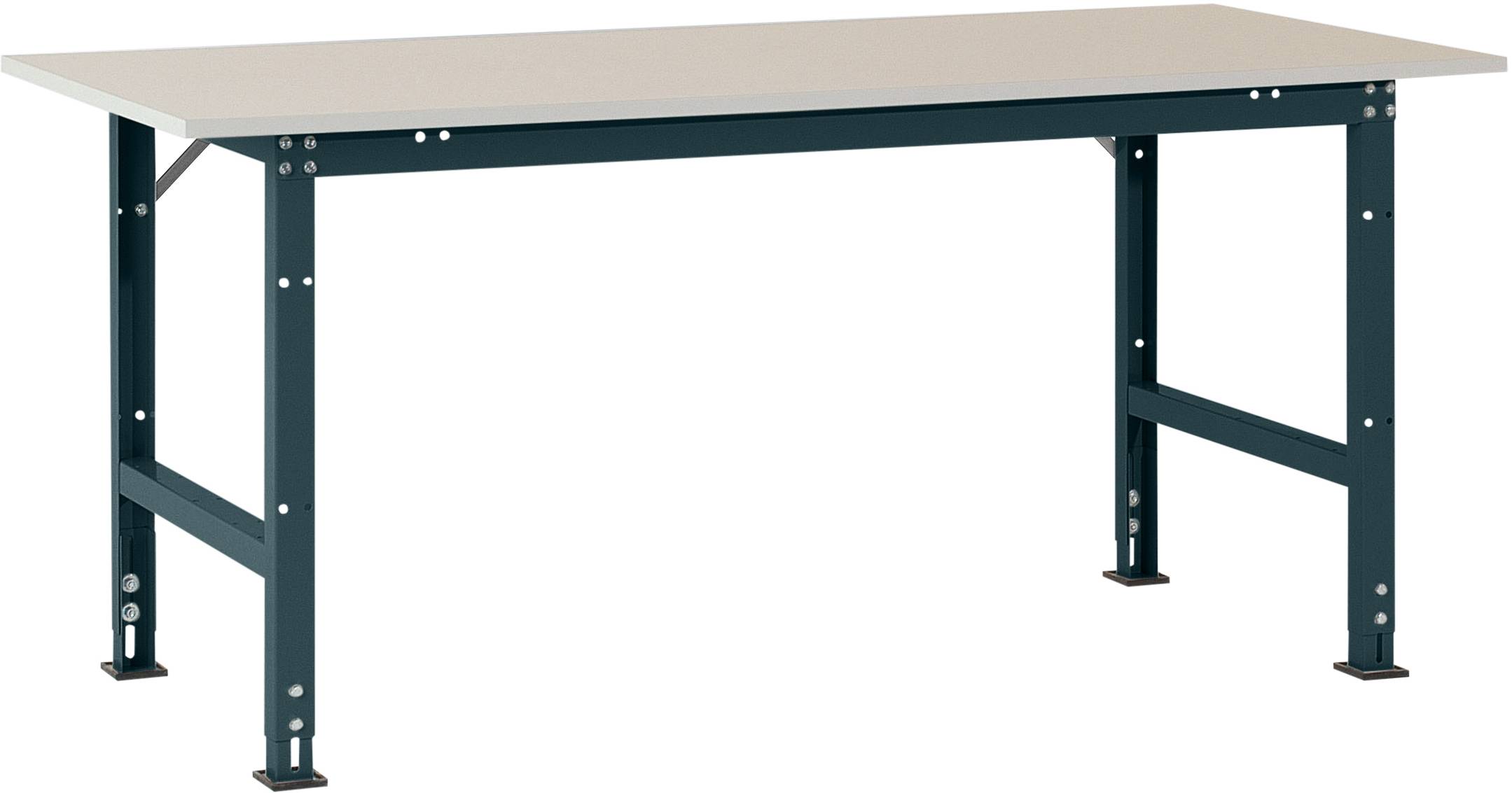 Manuflex AS0021.7016 Packtisch PACKPOOL Standard mit Melaminplatte, BxTxH = 1750 x 800 x 760-870mm Anthrazit