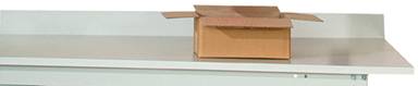 Manuflex AS1233.7035 Rückwandgalerie in lichtgrau RAL 7035 für Packtische, BxTxH = 2000 x 1,5 x 100mm
