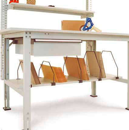 Manuflex AS1132 Zwischenboden mit Bügel für PACKPOOL Packtische = 1750 mm, BxTxH= 1500 x 500 x 560mm