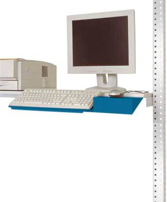 Manuflex ZB3550.5007 Tastaturträger für PACKPOOL mit Mausfläche in Brillantblau RAL 5007