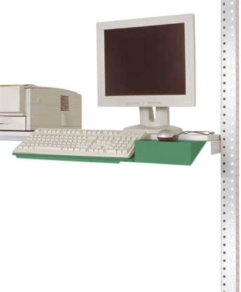Manuflex ZB3550.6011 Tastaturträger für PACKPOOL mit Mausfläche in Resedagrün RAL 6011