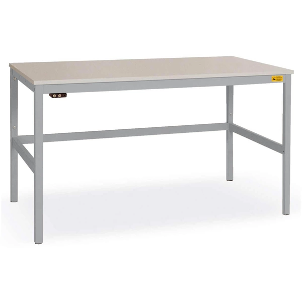 Manuflex LC1928.9006 ESD ESD-Arbeitstisch CANTOLAB Standard mit Melaminplatte, BxTxH = 2000 x 1000 x 765-785mm Alusilber Manuflex LC1928.9006 ESD ESD-Arbeitstisch CANTOLAB Standard mit Melaminplatte, BxTxH = 2000 x 1000 x 765-785mm Alusilber