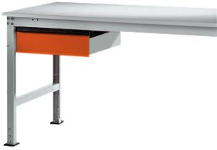 Manuflex LZ4173.2001 ESD ESD-Einzelschubfach in Rotorange RAL 2001, mit Schloss, BxTxH= 425 x 550 x 135mm