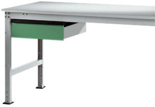 Manuflex LZ4173.6011 ESD ESD-Einzelschubfach in Resedagrün RAL 6011, mit Schloss, BxTxH= 425 x 550 x 135mm