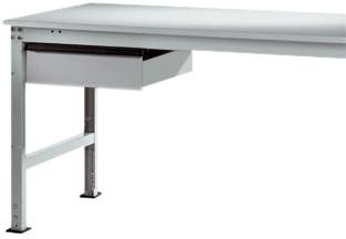 Manuflex LZ4173.9006 ESD ESD-Einzelschubfach in Alusilber ähnlich RAL 9006, mit Schloss, BxTxH= 425 x 550 x 135mm