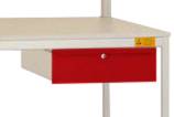 Manuflex LD4123.3003 ESD ESD-Einzelschubfach in Rubinrot RAL 3003, mit Schloss, BxTxH = 425 x 550 x 135mm