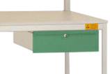 Manuflex LD4123.6011 ESD ESD-Einzelschubfach in Resedagrün RAL 6011, mit Schloss, BxTxH = 425 x 550 x 135mm