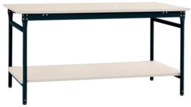 Manuflex BB5207.7016 Komplett-Beistelltisch BASIS stationär mit Kunststoff-Platte + Zwischenboden, BxTxH: 750 x 500 x 780mm