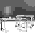 Manuflex BB3029.5012 Beistelltisch BASIS stationär mit PVC-Tischplatte in Lichtblau RAL 5012, BxTxH: 1000 x 800 x 780mm