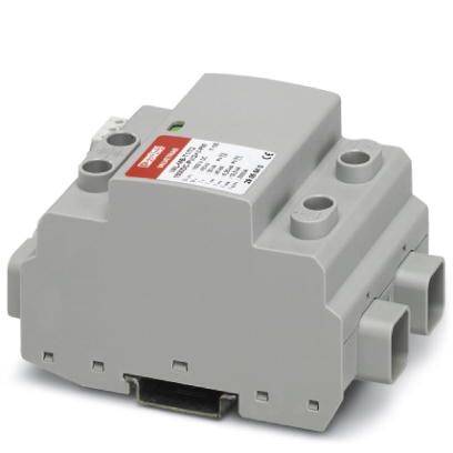 Graues elektromagnetisches Bauteil mit rechteckigem Gehäuse und mehreren Anschlussmöglichkeiten, geeignet für industrielle Anwendungen.