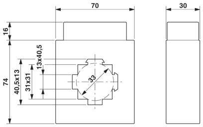 Phoenix Contact PACT MCR-V2-4012-70-400-1A-1 2905883 Stromwandlermodul Primärstrom 400A Sekundärstrom 1A Leiterdurchführung