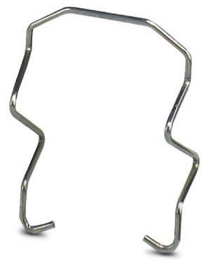 Metallbügel in asymmetrischer Form, möglicherweise Bestandteil eines technischen Geräts oder Mechanismus.