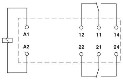 Phoenix Contact REL-MR-BL-24DC/21-21/MS Relais 24 V/DC 8A 2 Wechsler 10St.