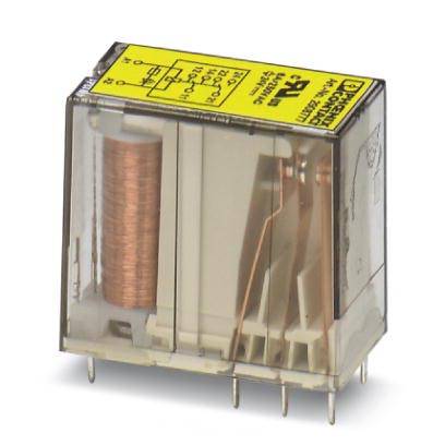 Ein durchsichtiges Relais mit Kupferspule und mehreren Anschlüssen, häufig für elektrische Schaltungen verwendet.