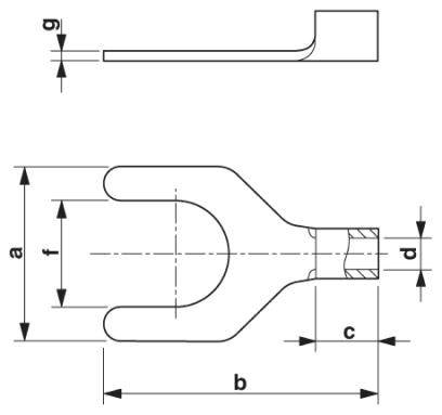 Phoenix Contact 3240149 Gabelkabelschuh 2.6mm² 6mm² Unisoliert Silber 50St.
