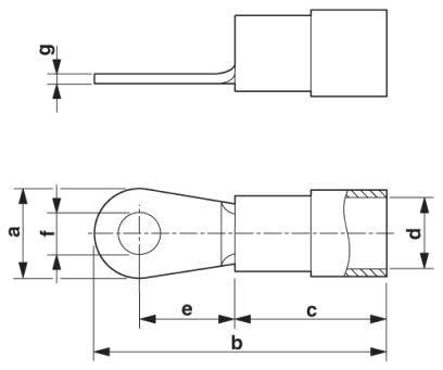 Phoenix Contact 3241211 Ringkabelschuh Querschnitt (max.)=6 mm² Loch-Ø=5.3 mm Teilisoliert Gelb 100 St.