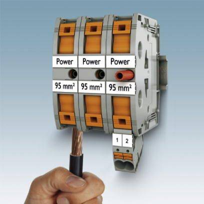Phoenix Contact 3260142 Hochstromklemme Steck-Klemm Schwarz, Gelb 3St.