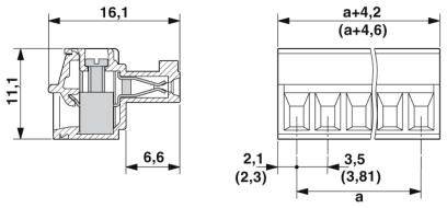 Phoenix Contact Buchsengehäuse-Kabel Polzahl Gesamt 3 Rastermaß: 3.81mm 5434939 100St.