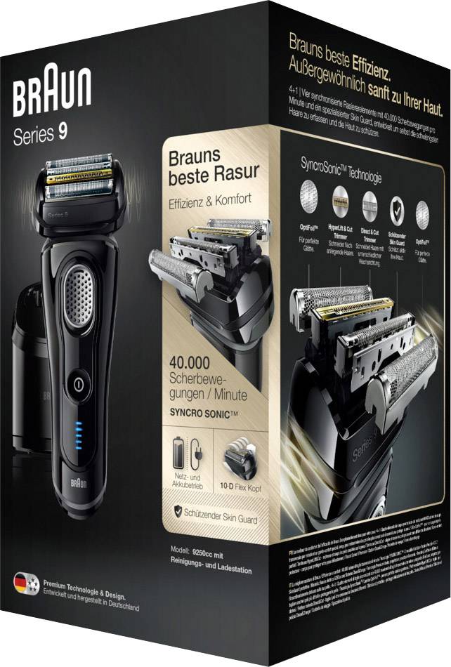 Braun Series 9 - 9250cc Folienrasierer Schwarz