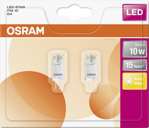 OSRAM LED EEK A++ (A++ - E) G4 Stiftsockel 0.9W Warmweiß (Ø x L) 12.0mm x 33.0mm 2St.