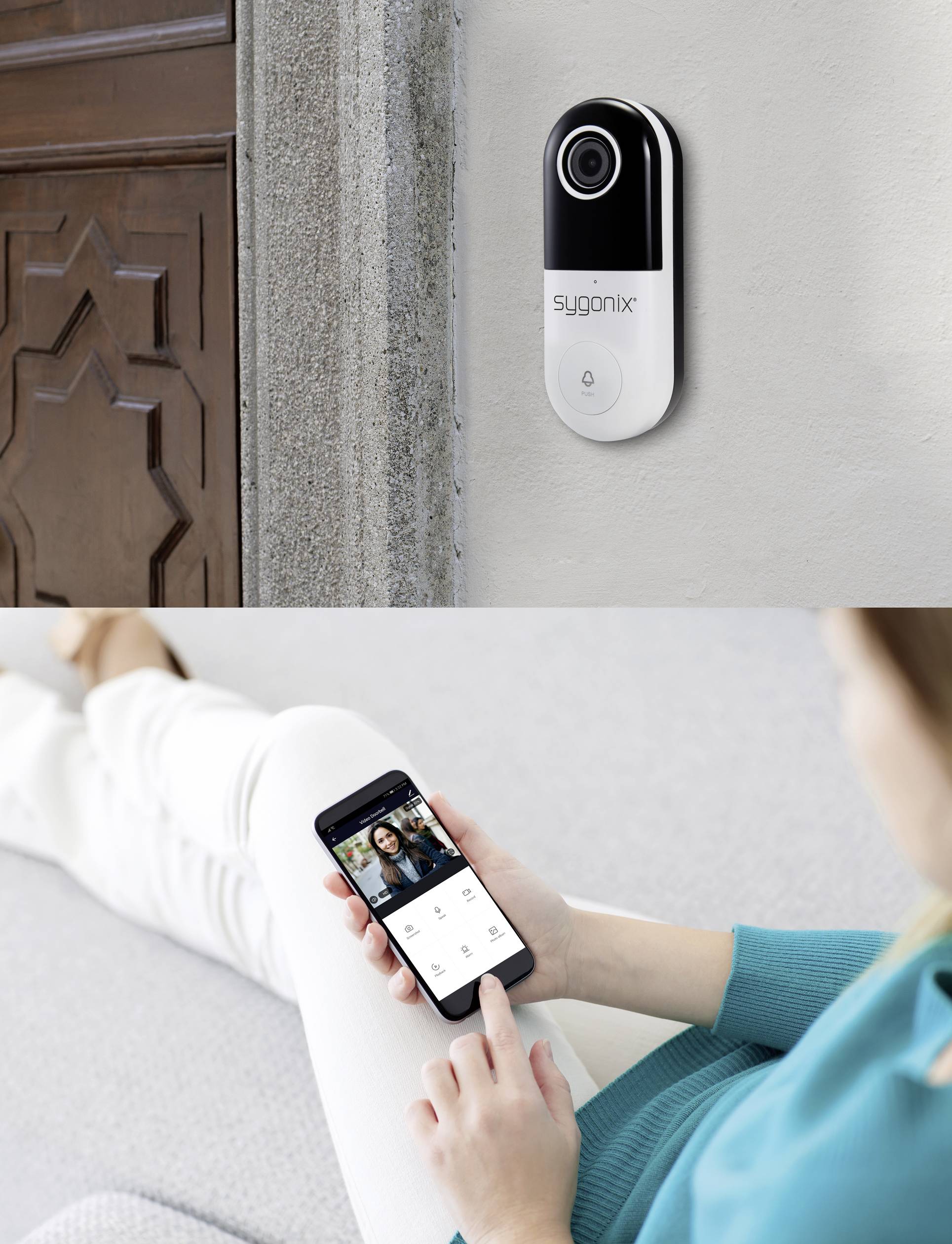 Sygonix IP-Video-Türsprechanlage WLAN Außeneinheit Weiß