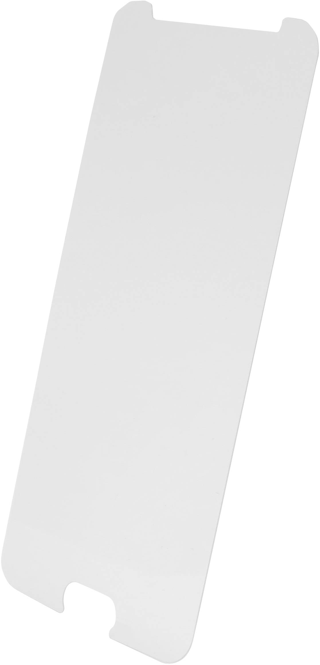 Eine transparente Handy-Schutzfolie, rechteckig geformt, dient zum Schutz des Handybildschirms vor Kratzern und Rissen.