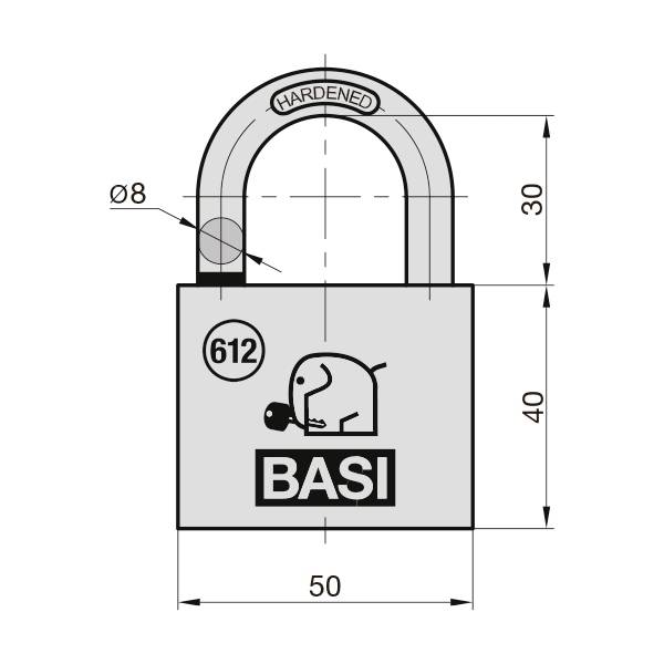 Basi 6120-5001-5005 Vorhängeschloss gleichschließend