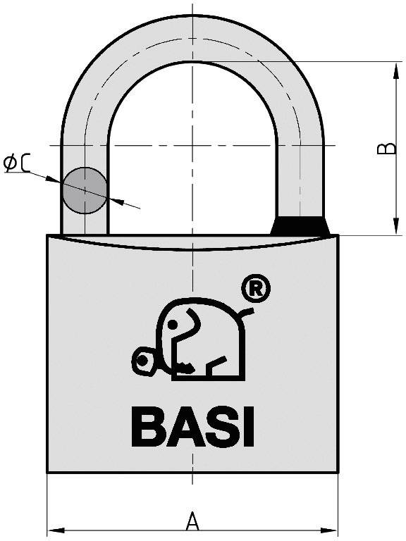 Basi 6120-6001-6006 Vorhängeschloss gleichschließend