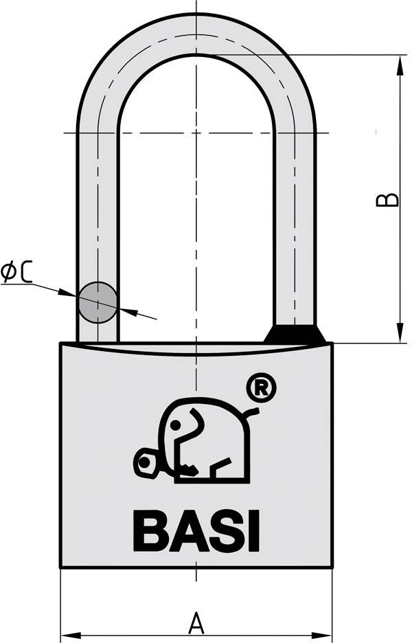Basi 6121-3001-3006 Vorhängeschloss gleichschließend