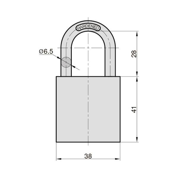 Basi 6190-4000-1500 Vorhängeschloss verschieden schließend Grün