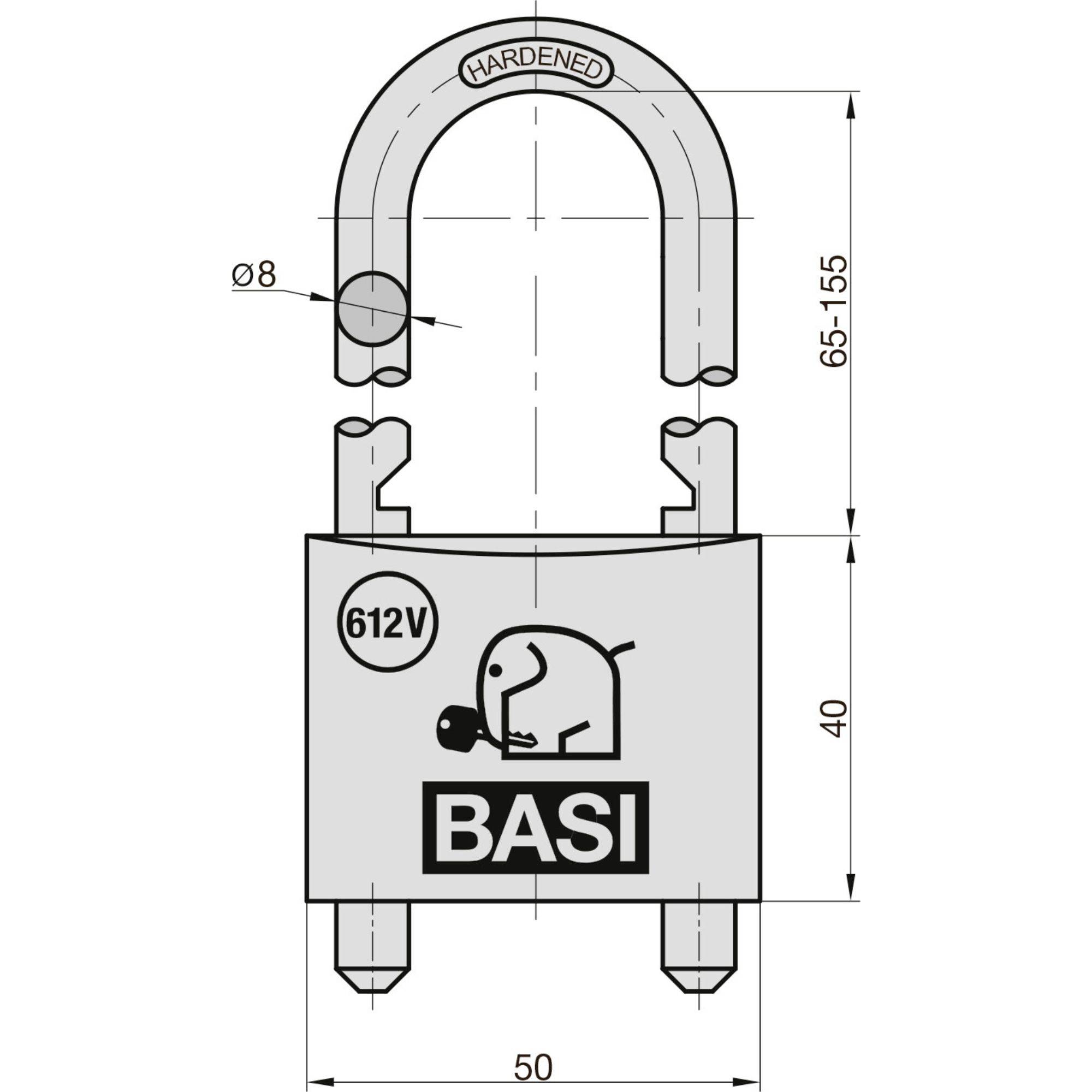 Basi 6250-5000 Vorhängeschloss verschieden schließend