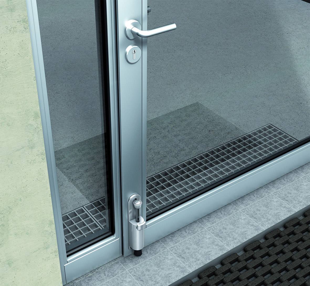 Basi 7704-0025 Türfeststeller Edelstahl-Optik