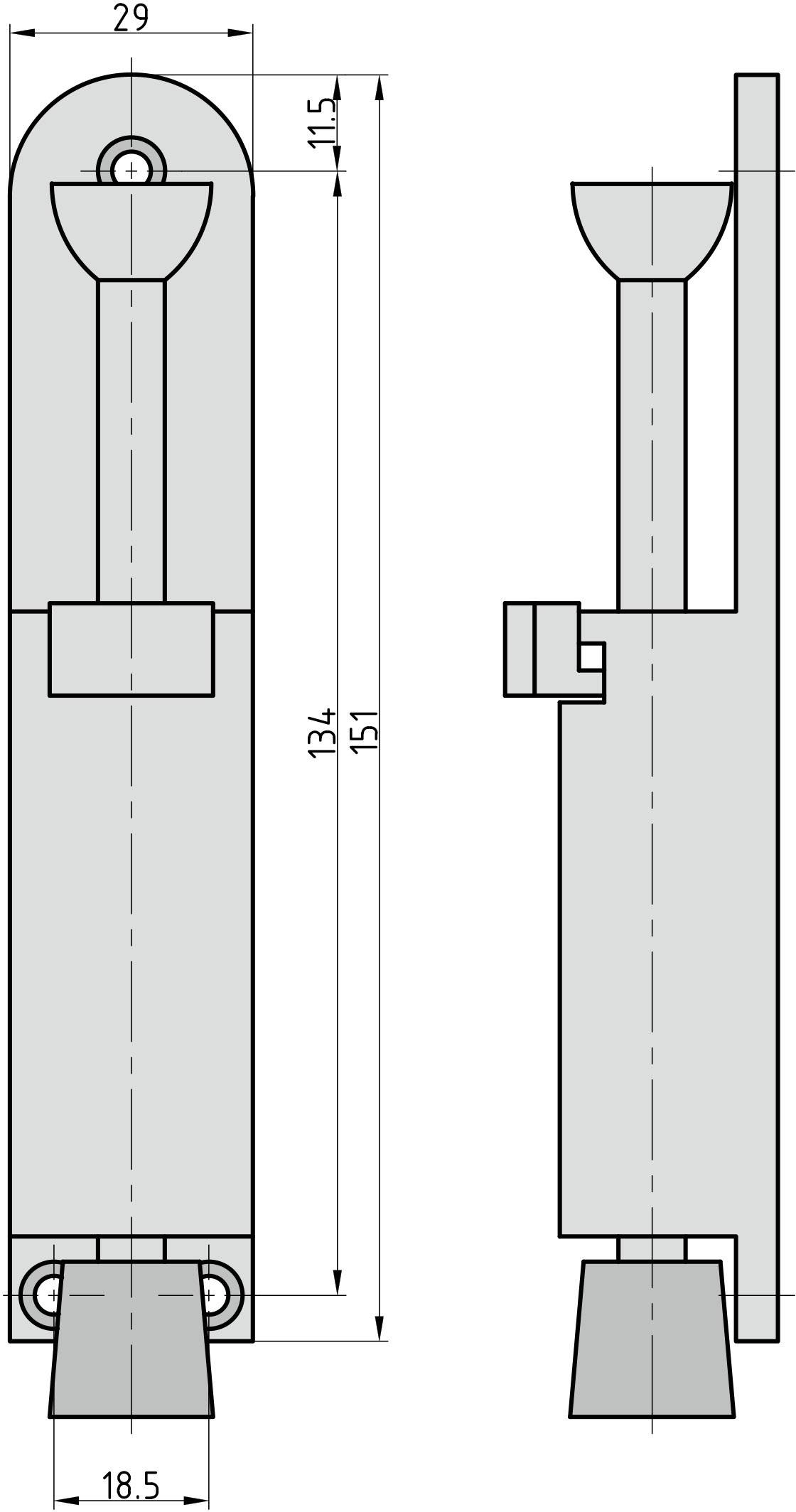Basi 7704-0025 Türfeststeller Edelstahl-Optik