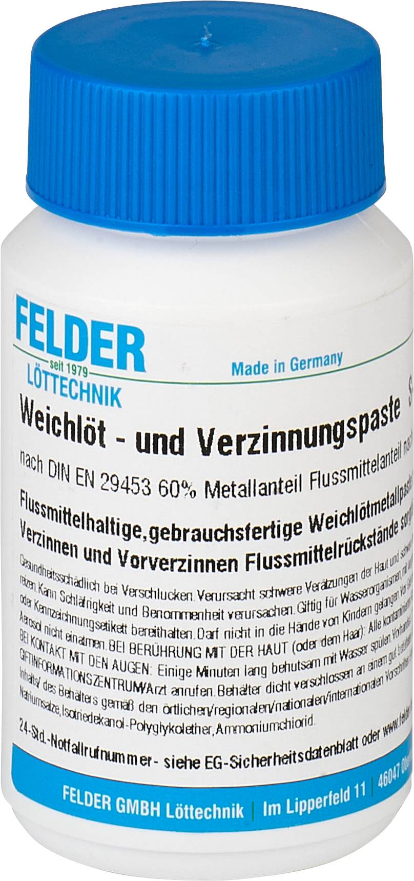 Felder Weichlöt- und Verzinnungspaste Inhalt 250g