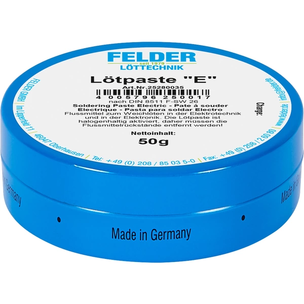 Felder ISO-Flux "E" Lötpaste Inhalt 1St. Felder ISO-Flux "E" Lötpaste Inhalt 1St.
