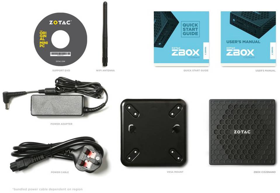 Zotac ZBOX CI329 nano Mini PC Intel® Celeron® N4100 4 x 1.1 GHz / max. 2.4 GHz