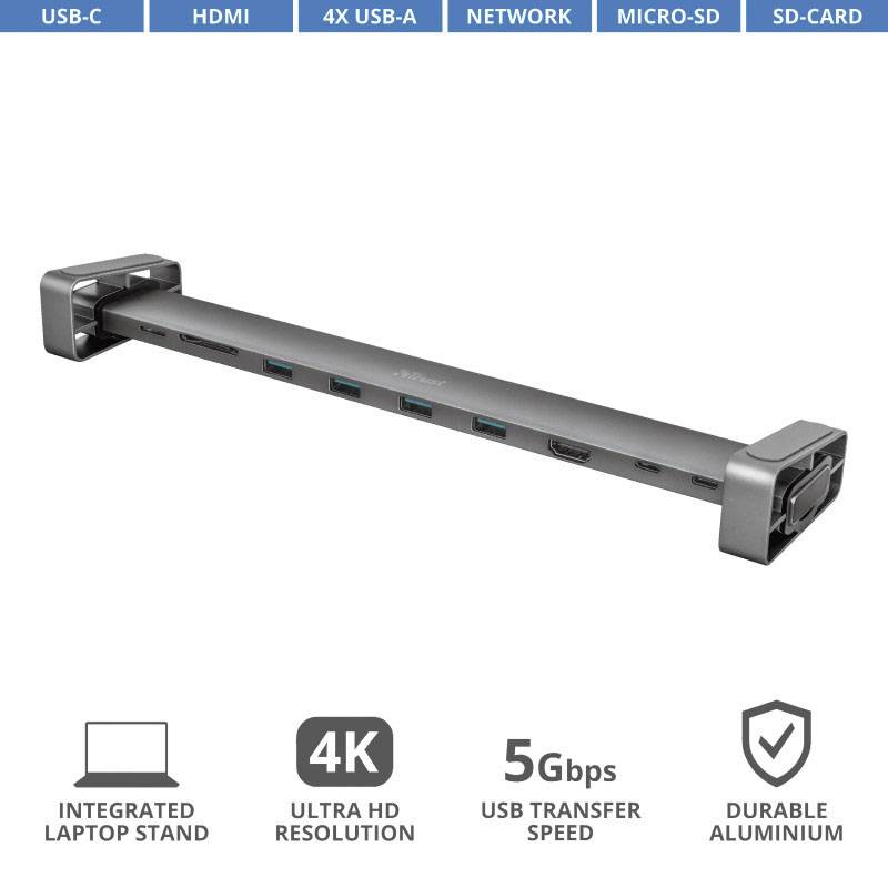 Trust Notebook Dockingstation DALYX 10 Passend für Marke: Universal