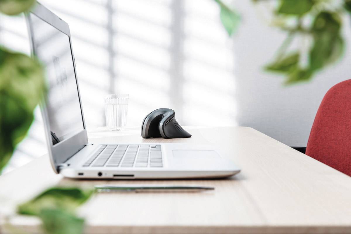 Trust VERRO Ergonomische Maus Funk Optisch Schwarz 5 Tasten 1600 dpi, 1200 dpi, 600 dpi Ergonomisch