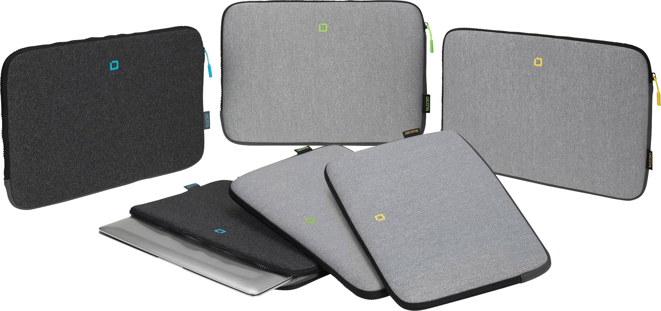 Dicota Notebook Hülle DICOTA Skin FLOW - Notebook-Hülle - 39.6 Passend für maximal: 39,6 cm (15,6") Anthrazit, Blau