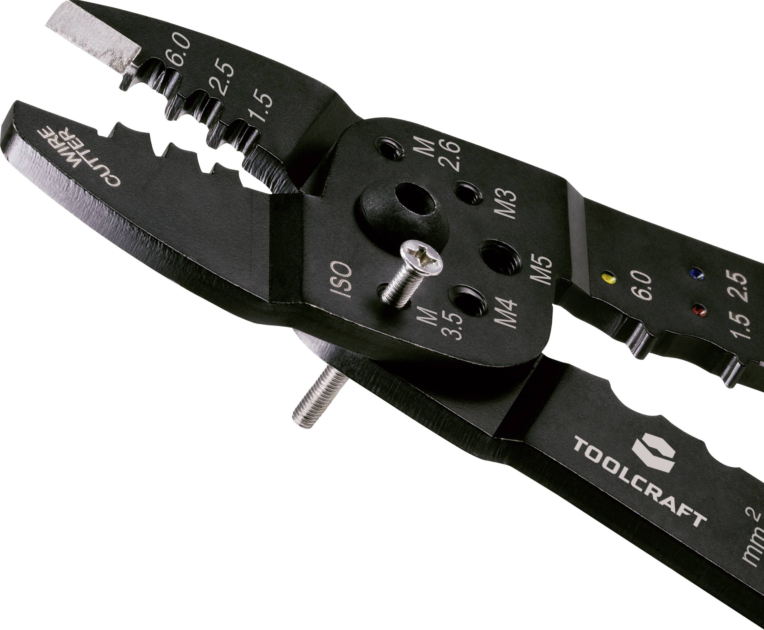 TOOLCRAFT PLC-4131 TO-6680946 Crimp- und Abisolierzange 1.5 bis 6mm²