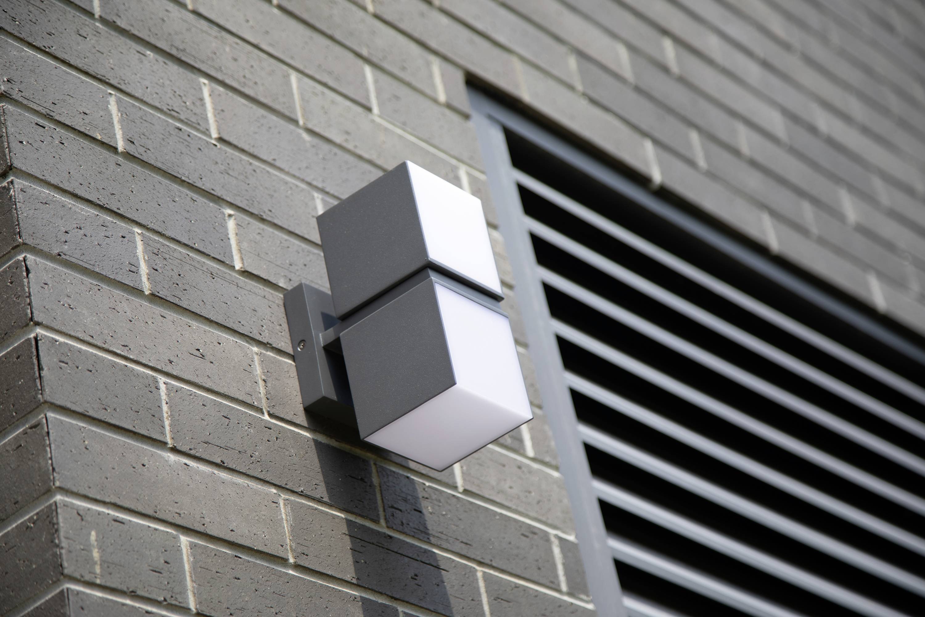 Lutec CUBA 5193801118 LED-Außenwandleuchte Anthrazit