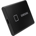 Samsung Portable T7 Touch 2 TB Externe SSD USB 3.2 Gen 2 Schwarz PC/Mac, Fingerabdruckscanner, 256-