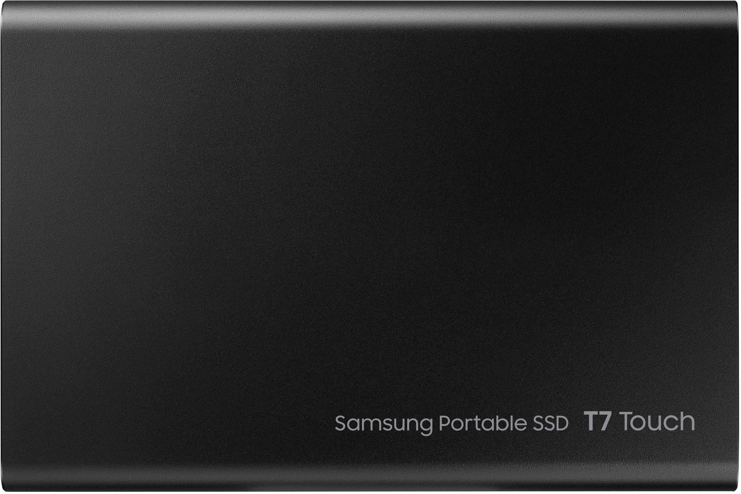 Samsung Portable T7 Touch 1 TB Externe SSD USB 3.2 Gen 2 Schwarz PC/Mac, Fingerabdruckscanner, 256-Bit AES Verschlüsselung MU-PC1T0K/WW